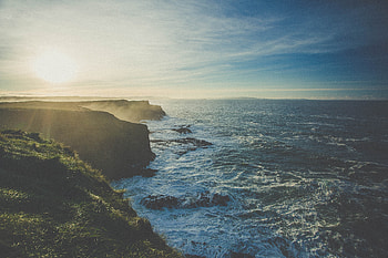 Sunrise, coast, nature, sea waves, skyline HD wallpaper