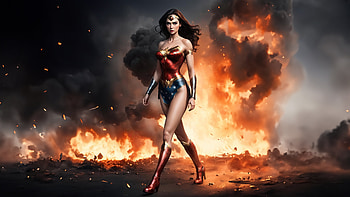 Beware The Wonder Woman Is Coming, wonder-woman, superheroes, artwork, ai, digital-art HD wallpaper