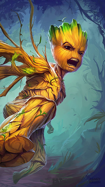 Baby Groot , resolution, High quality, Marvel character HD phone wallpaper