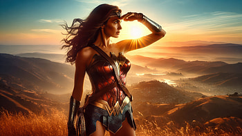 Wonder Woman Queen Of Justice, wonder-woman, superheroes, artwork, art, digital-art, ai, deviantart HD wallpaper