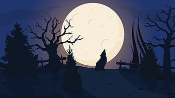 Howling Nights Wolf , wolf, minimalism, minimalist, artist, artwork, digital-art, deviantart HD wallpaper
