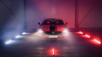 Red Ford Mustang 2024, ford-mustang, cars, behance HD wallpaper