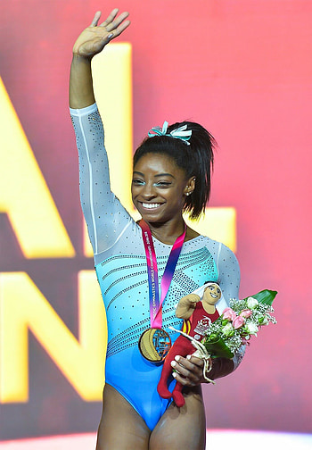 Simone Biles, History-making gymnast, All-around winner, Olympic legend HD phone wallpaper