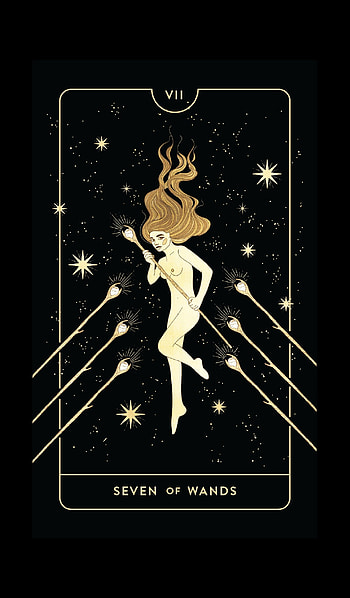 7 of Wands, sevenofwands, witch, tarot HD phone wallpaper