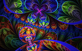 Abstract, Flowers, Background, Patterns, Multicolored, Motley HD wallpaper