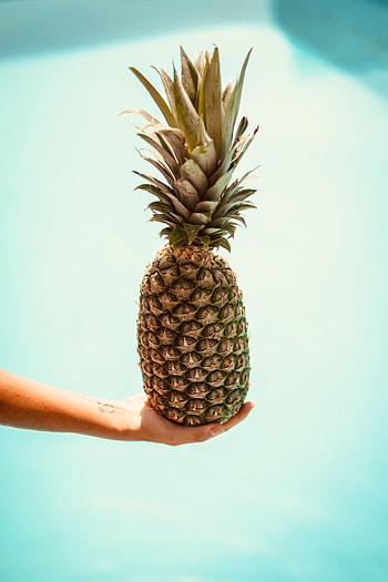 Food, Hand, Fruit, Pineapple HD phone wallpaper