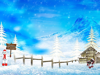 Blue Christmas, blue, snowman, snow, christmas HD wallpaper