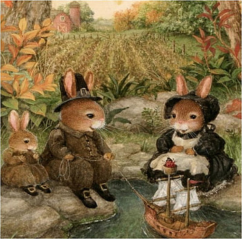 By Susan Wheeler, bunny, susan wheeler, art, couple, cute, oil, sailboat HD wallpaper