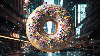 Colorful Doughnut Delight - Ultra, doughnut, sprinkles, urban, Nightlife, dessert HD wallpaper