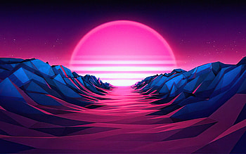 purple moon, valley, creative, nightscapes, purple backgrounds, abstract landscapes, abstract nature, moon HD wallpaper