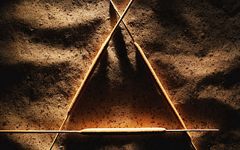Sand, Dark, Shadow, Reeds, Triangle HD wallpaper