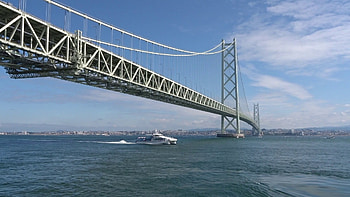 Akashi Kaikyo Bridge, Man-made wonder, Majestic architecture, Stunning views HD wallpaper