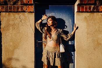 Lena Held The Blue Door , girls, model HD wallpaper