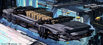 Pioneers' ship, Sci Fi, video game, cargo spaceship HD wallpaper