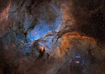 NGC 6188 and NGC 6164, galaxy, fun, space, cool, stars HD wallpaper