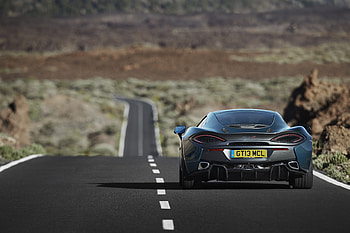 Auto, Mclaren, Cars, Road, Back View, Rear View, 570Gt HD wallpaper