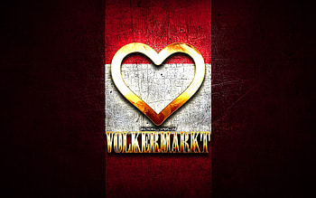 I Love Volkermarkt, austrian cities, golden inscription, Day of Volkermarkt, Austria, golden heart, Volkermarkt with flag, Volkermarkt, Cities of Austria, favorite cities, Love Volkermarkt HD wallpaper