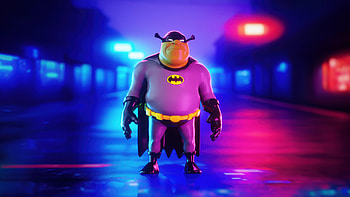 Bat Shrek, batman, superheroes, artwork, digital-art, artist, behance HD wallpaper