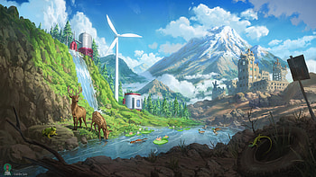 Terra Nil : Rewilding the Valley, video game, Terra Nil, game landscape HD wallpaper
