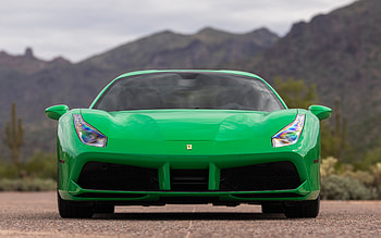 Ferrari 488 Spider, , front view, 2018 cars, supercars, green Ferrari, 2018 Ferrari 488 Spider, italian cars, Ferrari HD wallpaper