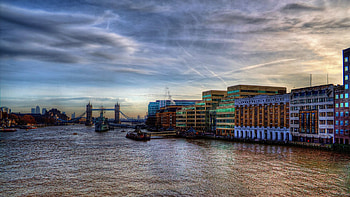 Cities, Ships, London, Building, Evening, Thames HD wallpaper