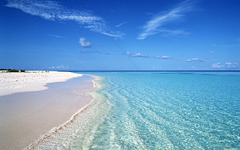 Landscape, Sea, Clouds, Beach HD wallpaper