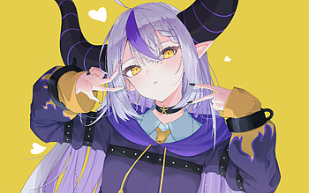 La+ Darknesss, hololive, La+ Darknesss (Virtual Youtuber), Anime, Virtual Youtuber HD wallpaper