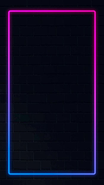 Pink and blue neon frame neon frame on a dark background vector. / Aum. Neon light , Neon , neon, Blue Purple Neon HD phone wallpaper