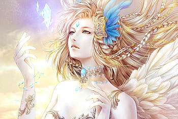 Fantasy, queen, woman, blonde HD wallpaper