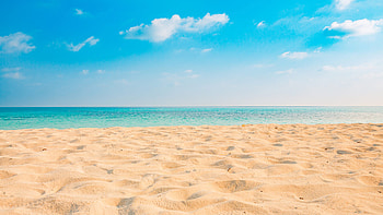 Beach, Sand, Ocean, Waves, Clouds, Blue, Sky, Water, Daytime, Sunlight, Scenery, Nature, Background Nature HD wallpaper