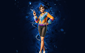 Swirl Girl, , blue neon lights, Fortnite Battle Royale, Fortnite characters, Swirl Girl Skin, Fortnite, Swirl Girl Fortnite HD wallpaper