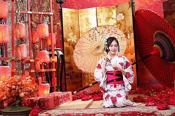 Geisha, lady, model, female HD wallpaper