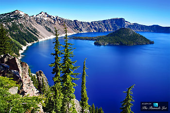 Crater Lake, trees, sky, nature, lake, carter, mountain HD wallpaper