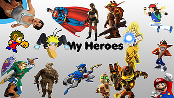 Pokemon Portal Link Superman Mario Ratchet and Clank heroes Lara Croft Naruto: Shippuden Son Goku HD wallpaper
