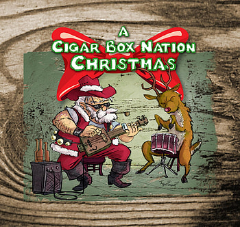 Christmas Box, music, art, deer, christmas, other HD wallpaper