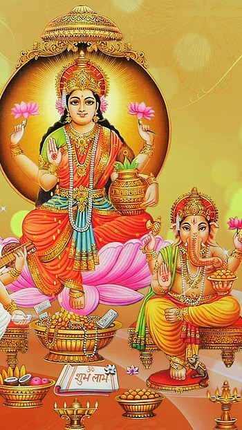 Laxmi Ganesh, Laxmi Mata HD phone wallpaper