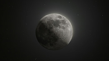 Midnight Orbit Lunar Moon, moon, space, stars, nature HD wallpaper