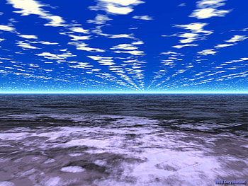3D Landscape, purple, horizon, clouds, sky, ground HD wallpaper