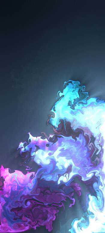 Blue, purple flames, Abstract, Fire HD phone wallpaper