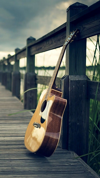 backgrounds, Guitar melodies, Musical enchantment, Harmonic beauty HD phone wallpaper