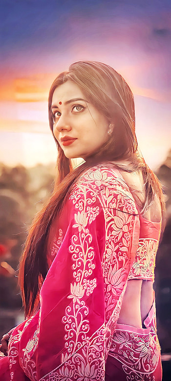 Beautiful girl, eye, holi HD phone wallpaper