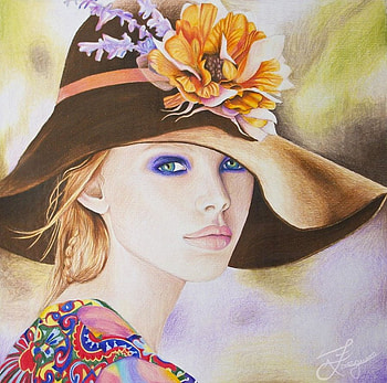 Secrets of the pen, secrets, beautiful, pen, sensual, hat, woman HD wallpaper