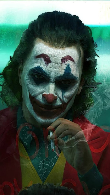 Joker Smoking, Blue Theme HD phone wallpaper