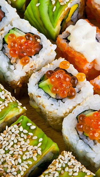 Food sushi, Full , compatible, Japanese cuisine HD phone wallpaper