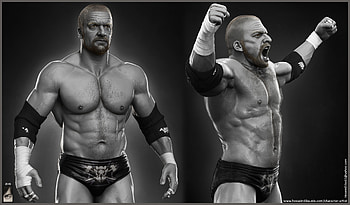Triple H done for WWE by Hossein Diba 3209px X 1878px HD wallpaper