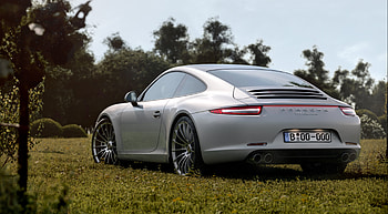Porsche 911 Carrera Rear, porsche-carrera, cars, artist, behance HD wallpaper