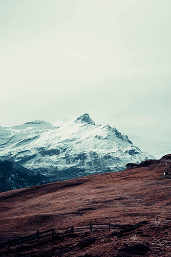 Nature, Snow, Mountain, Vertex, Top, Fence, Izba HD phone wallpaper
