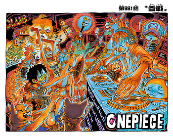 One Piece Cover Page 981, Roronoa Zoro, Brook (One Piece), Nami (One Piece), Monkey D. Luffy, Usopp (One Piece), Anime, One Piece HD wallpaper