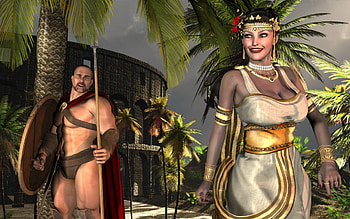 Turning Heads, daz3d, fantasy, warrior, female HD wallpaper