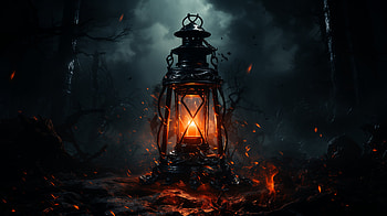 Dark Mystical Lantern, dark, man made, lantern HD wallpaper
